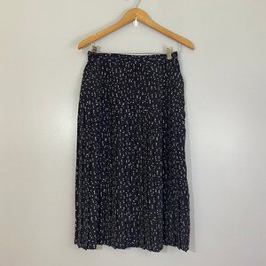 Vintage Drop Waist Pleated Maxi Skirt